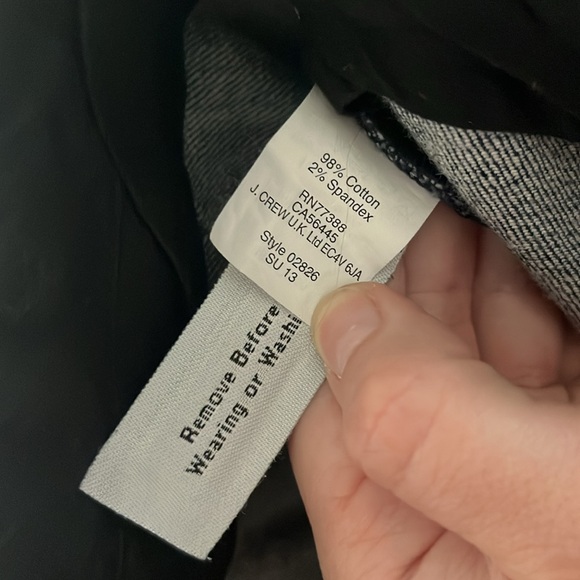 Size 2 JCrew Denim polka dot skirt - Picture 6 of 7